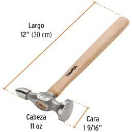 Martillos Planchadores 11oz Punta Fino Mmadera30cm Truper 16865 Truper-Martillos Planchadores 11oz Punta Fino Mmadera30cm Truper