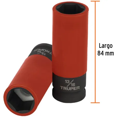 Dados 13/16" E1/2 Impacto Tubulares Hexagonales Con Polipropileno Truper 100928 Truper-Dados 13/16" E1/2 Impacto Tubulares Hexag