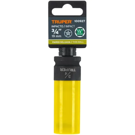 Dados 3/4" E1/2 Impacto Tubulares Hexagonales Con Polipropileno Truper 100927 Truper-Dados 3/4" E1/2 Impacto Tubulares Hexagonal