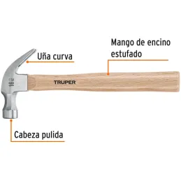 Martillos 16oz Cabeza Americana C28mm Ucurva MMadera13" Truper 16752 Truper-Martillos 16oz Cabeza Americana C28mm Ucurva MMadera