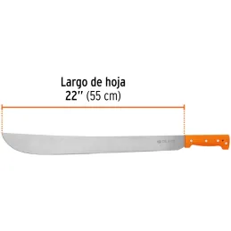 Machetes 22" cacha naranja remachada Truper 15887 Truper-Machetes 22" cacha naranja remachada Truper 15887 Hoja pulida Cacha rec