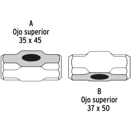 Cabezas de Comba Octagonal 20 Lb Ojillo Ovalado Truper 10596 Truper-Cabezas de Comba Octagonal 20 Lb Ojillo Ovalado Truper 10596