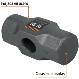 Cabezas de Comba Octagonal 16 Lb Ojillo Ovalado Truper 10595 Truper-Cabezas de Comba Octagonal 16 Lb Ojillo Ovalado Truper 10595
