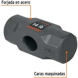 Cabezas de Comba Octagonal 14 Lb Ojillo Ovalado Truper 10594 Truper-Cabezas de Comba Octagonal 14 Lb Ojillo Ovalado Truper 10594