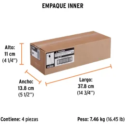 Comba Octagonal Cabeza 4 lb x12" Maquinada Termoplastico Truper 16508 Truper-Comba Octagonal Cabeza 4 lb x12" Maquinada Termopla