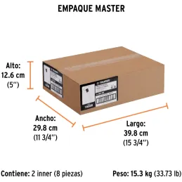 Comba Octagonal Cabeza 4 lb x12" Maquinada Termoplastico Truper 16508 Truper-Comba Octagonal Cabeza 4 lb x12" Maquinada Termopla