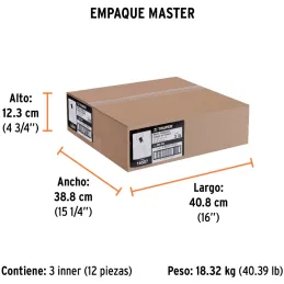 Comba Octagonal Cabeza 3 lb x12" Maquinada Termoplastico Truper 16507 Truper-Comba Octagonal Cabeza 3 lb x12" Maquinada Termopla