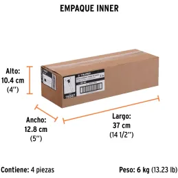 Comba Octagonal Cabeza 3 lb x12" Maquinada Termoplastico Truper 16507 Truper-Comba Octagonal Cabeza 3 lb x12" Maquinada Termopla