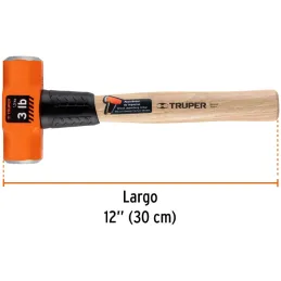 Comba Octagonal Cabeza 3 lb x12" Maquinada Termoplastico Truper 16507 Truper-Comba Octagonal Cabeza 3 lb x12" Maquinada Termopla