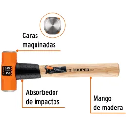 Comba Octagonal Cabeza 2 lb x12" Maquinada Termoplastico Truper 16506 Truper-Comba Octagonal Cabeza 2 lb x12" Maquinada Termopla