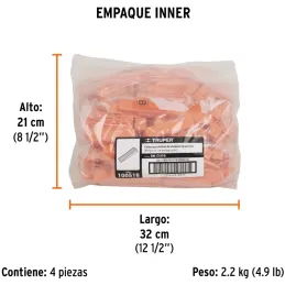Bolsa con 100 cuñas para nivelación de azulejos Porcelanatos Niveladores Truper 100518 Truper-Bolsa con 100 cuñas para nivelació