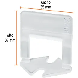 Bolsa con 100 anclas rectas para nivelación de azulejos Porcelanatos Niveladores Truper 100517 Truper-Bolsa con 100 anclas recta