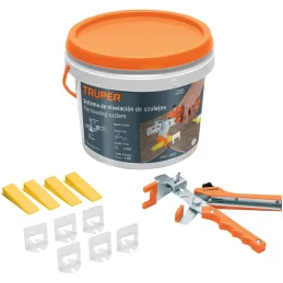 Sistema de nivelacion Niveladores para Azulejos Porcelanatos Pinza Anclas y Cuñas Truper 100515 Truper-Sistema de nivelacion Niv