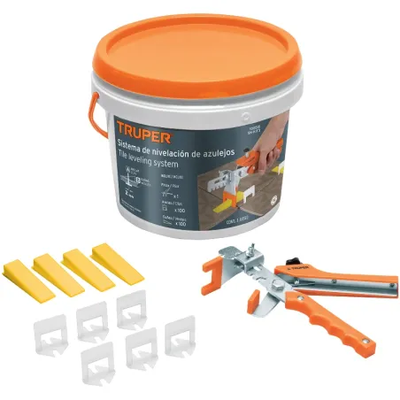 Sistema de nivelacion Niveladores para Azulejos Porcelanatos Pinza Anclas y Cuñas Truper 100515 Truper-Sistema de nivelacion Niv