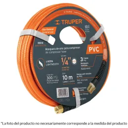 Mangueras para compresor 3/8" x10m PVC Truper 10893 Truper-Mangueras para compresor 3/8" x10m PVC Truper 10893 Presión máxima de