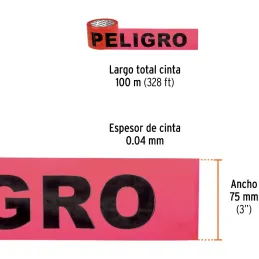 Cintas de Advertencia Peligro 100m Truper 13979 Truper-Cintas de Advertencia Peligro 100m Truper 13979 Ideal para delimitar área