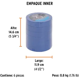Cintas Masking Tape Azul 1" x50m para pintor Truper 12622 Truper-Cintas Masking Tape Azul 1" x50m para pintor Truper 12622 Cinta