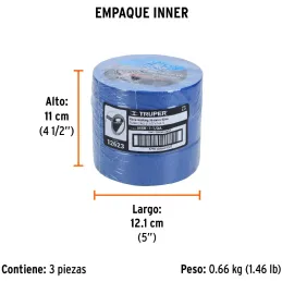 Cintas Masking Tape Azul 1-1/2" x50m para pintor Truper 12623 Truper-Cintas Masking Tape Azul 1-1/2" x50m para pintor Truper 126