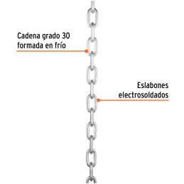 Cadenas 6mm x62m Galvanizadas Saco50kg Truper 103443 Truper-Cadenas 6mm x62m Galvanizadas Saco50kg Truper 103443 Fabricada en ac