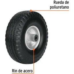 Rueda Imponchable 10" Para Carreta de Carga 16188 Truper 45911 Hermex-Rueda Imponchable 10" Para Carreta de Carga 16188 Truper 4