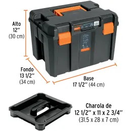 Cajas para Herramientas 17" x12" 25L Profunda Ranura para MotocicletaTruper 102643 Truper-Cajas para Herramientas 17" x12" 25L P
