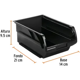 Gavetas Bandejas Apilables N2.5 21x14x9.5cm Polipropileno Truper 102436 Truper-Gavetas Bandejas Apilables N2.5 21x14x9.5cm Polip