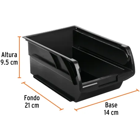 Gavetas Bandejas Apilables N2.5 21x14x9.5cm Polipropileno Truper 102436 Truper-Gavetas Bandejas Apilables N2.5 21x14x9.5cm Polip