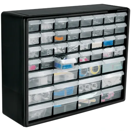 Organizador 44 Gavetas 51x16x40cm Compartimientos ABS Truper 102642 Truper-Organizador 44 Gavetas 51x16x40cm Compartimientos ABS