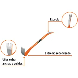 Pata de Cabra 7/8" x60cm 2.2kg Truper 102649 Truper-Pata de Cabra 7/8" x60cm 2.2kg Truper 102649 Fabricada en acero con doble tr