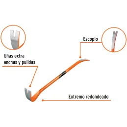 Pata de Cabra 7/8" x75cm 3kg Truper 102670 Truper-Pata de Cabra 7/8" x75cm 3kg Truper 102670 Fabricada en acero con doble tratam