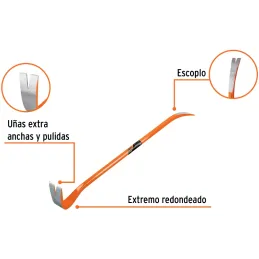 Pata de Cabra 7/8" x90cm 3.4kg Truper 102671 Truper-Pata de Cabra 7/8" x90cm 3.4kg Truper 102671 Fabricada en acero con doble tr