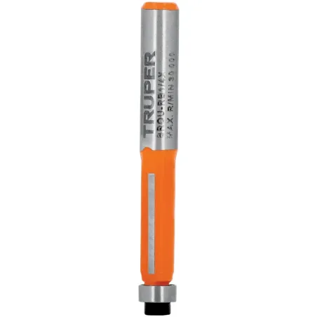 Fresas Corte Recto 1/4" x17mm cRodaje Truper 102720 Truper-Fresas Corte Recto 1/4" x17mm cRodaje Truper 102720 Cuerpo de acero a