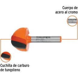 Fresas Media Caña 1" x16mm Truper 102723 Truper-Fresas Media Caña 1" x16mm Truper 102723 Cuerpo de acero al cromo y cuchilla de 