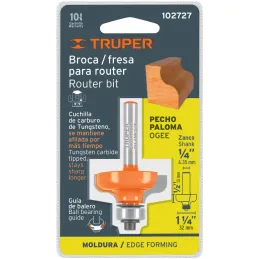 Fresas Pecho de Paloma 1-1/8" x13mm cRodaje Truper 102727 Truper-Fresas Pecho de Paloma 1-1/8" x13mm cRodaje Truper 102727 Cuerp