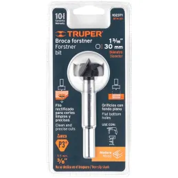 Brocas Madera Forstner 30mm x95mm Acarbono Truper 102371 Truper-Brocas Madera Forstner 30mm x95mm Acarbono Truper 102371 Fabrica