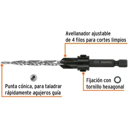 Brocas Avellanadoras 5mm x61mm para Madera Truper 102377 Truper-Brocas Avellanadoras 5mm x61mm para Madera Truper 102377 Fabrica