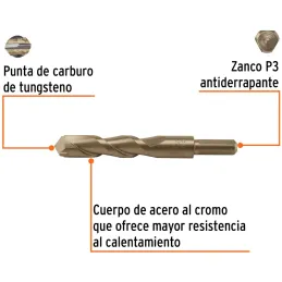 Brocas Concreto 22mm x150mm ZP3 Ctungsteno Truper 102357 Truper-Brocas Concreto 22mm x150mm ZP3 Ctungsteno Truper 102357 Cuerpo 