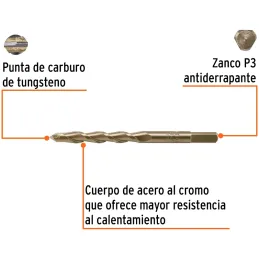 Brocas Concreto 13mm x150mm ZP3 Ctungsteno Truper 102351 Truper-Brocas Concreto 13mm x150mm ZP3 Ctungsteno Truper 102351 Cuerpo 