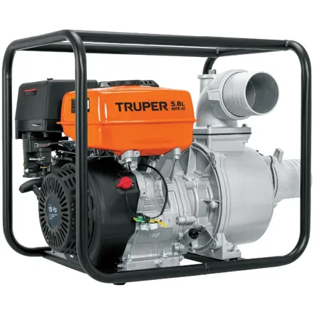 Motobombas 4" 15HP 1600L Motor Gasolina 420cc 4T 30m Truper 102405 Truper-Motobombas 4" 15HP 1600L Motor Gasolina 420cc 4T 30m T