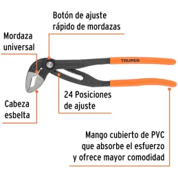 Alicates Pico Loro 16" Europeo Acarbono MangoPVC Truper 102485 Truper-Alicates Pico Loro 16" Europeo Acarbono MangoPVC Truper 10