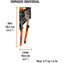 Alicates Picoloro 12" Aislado 1000V ConfortGrip 5Ajustes Truper 102394 Truper-Alicates Picoloro 12" Aislado 1000V ConfortGrip 5A