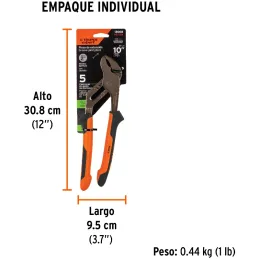 Alicates Picoloro 10" Aislado 1000V ConfortGrip 5Ajustes Truper 13068 Truper-Alicates Picoloro 10" Aislado 1000V ConfortGrip 5Aj