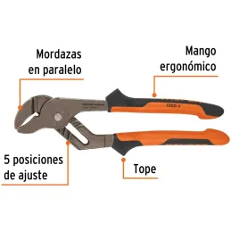 Alicates Picoloro 10" Aislado 1000V ConfortGrip 5Ajustes Truper 13068 Truper-Alicates Picoloro 10" Aislado 1000V ConfortGrip 5Aj