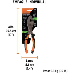 Alicates Mecanico 8" Aislado 1000V ConfortGrip 2Ajustes, Truper 13065 Truper-Alicates Mecanico 8" Aislado 1000V ConfortGrip 2Aju