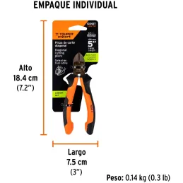 Alicates de corte diagonal 5" 1000v ComfortGrip CrVanadio Truper 102427 Truper-Alicates de corte diagonal 5" 1000v ComfortGrip C