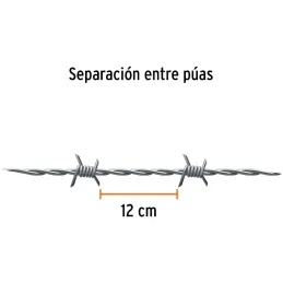 Rollo de Alambre de Puas 200m BWG17.5 Barbed Wire Truper 103403 Truper-Rollo de Alambre de Puas 200m BWG17.5 Barbed Wire Truper 