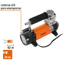Compresora de Aire 12V Portatil para Auto con Maletin Truper 19999 Truper-Compresora de Aire 12V Portatil para Auto con Maletin 
