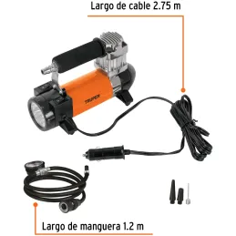 Compresora de Aire 12V Portatil para Auto con Maletin Truper 19999 Truper-Compresora de Aire 12V Portatil para Auto con Maletin 