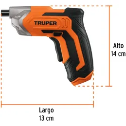 Destornillador Inalambrico 3.6V M1/4 con Led Pmagnetico Truper 102465 Truper-Destornillador Inalambrico 3.6V M1/4 con Led Pmagne