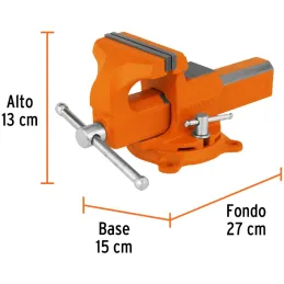 Tornillos de banco Mordaza 4" Max10cm 13x15x27cm Tipo Europeo Hierro Nodular, Truper 100199 Truper-Tornillos de banco Mordaza 4"